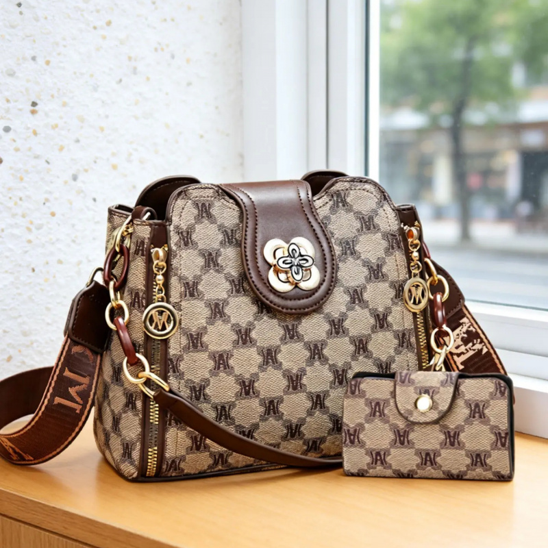 Women'S Crossbody Bags - Tas selempang bermotif huruf vintage, tas