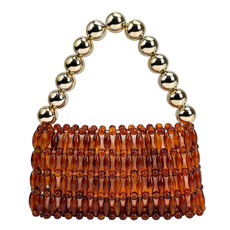 Tortoiseshell Bag Acrylic - Tas Tangan Mewah Berbahan Kristal Amber