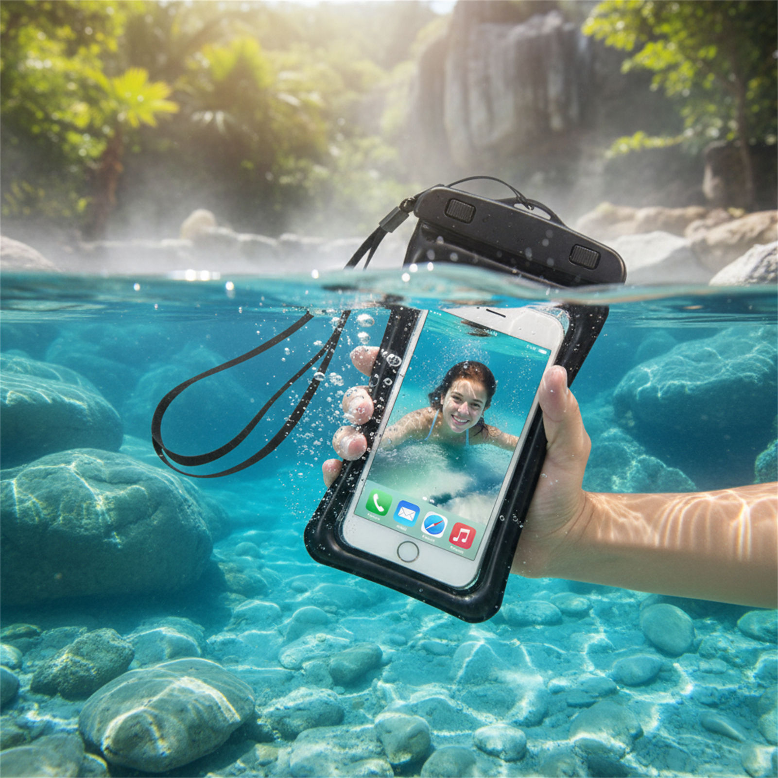 Tas Ponsel Tahan Air Biru Hita - Women Bags Waterproof ulasan dan harga