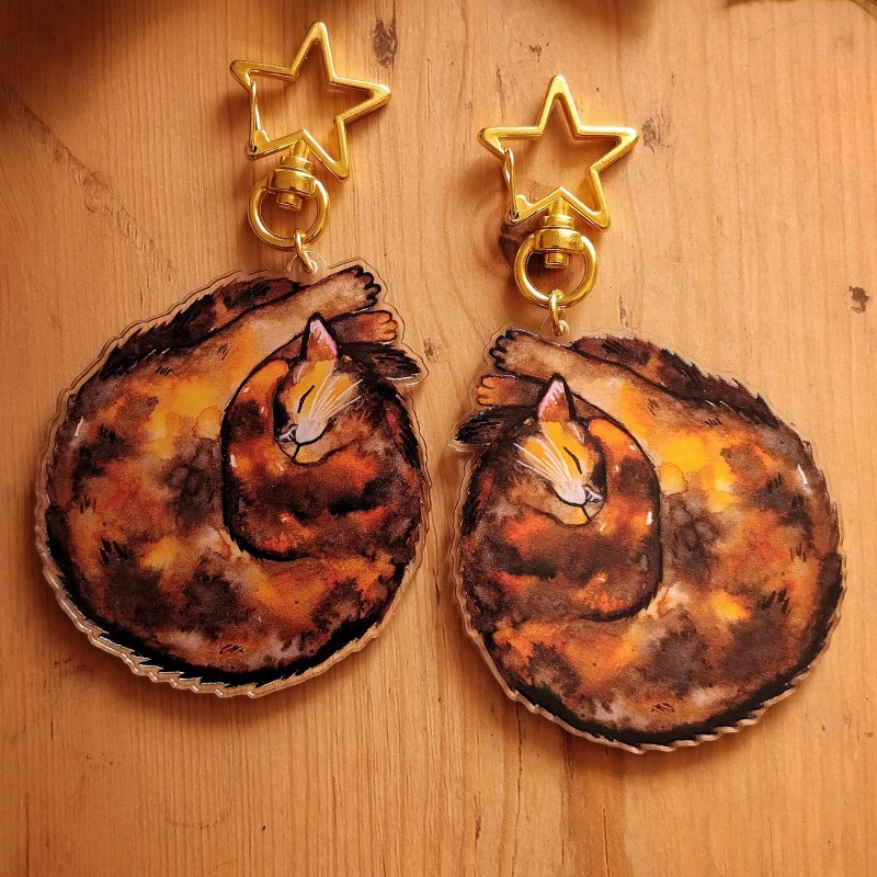 Gantungan Kunci Akrilik Kucing - Tortoiseshell Bag Acrylic ulasan dan harga