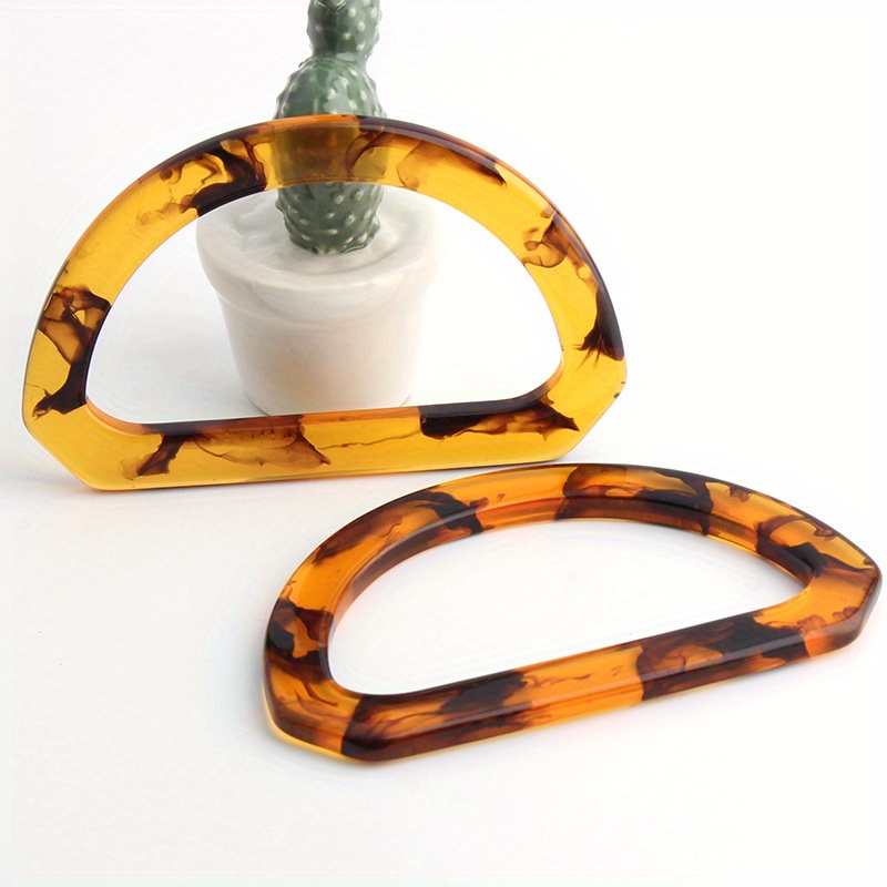 2 buah d-berbentuk akrilik kur - Tortoiseshell Bag Acrylic ulasan dan harga