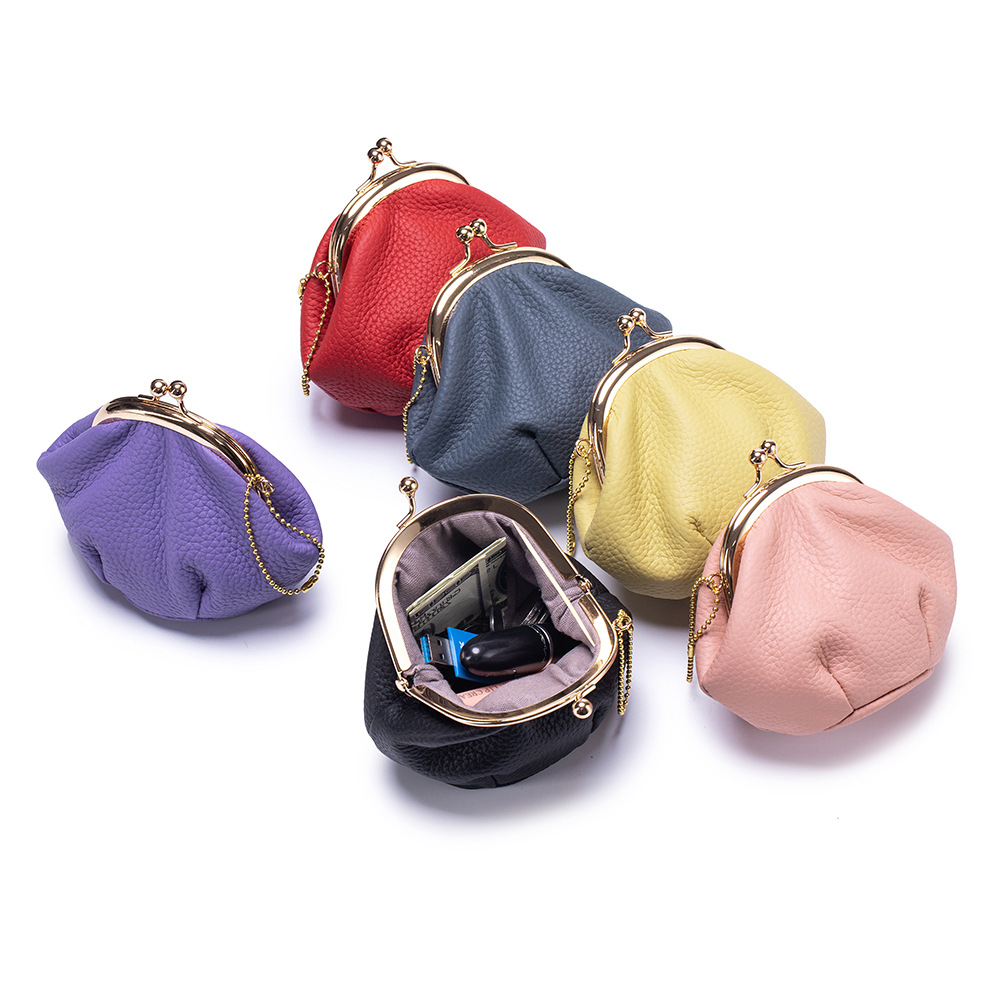 Dompet Koin Kulit Pebbled Top  - Women Bags Premium Brands ulasan dan harga